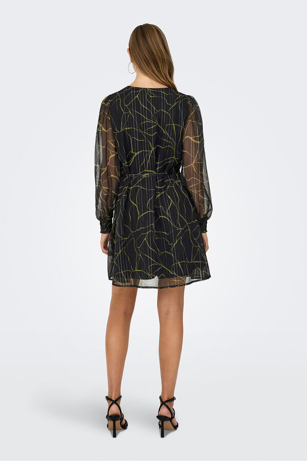 JDY Vestido curto de lurex verde