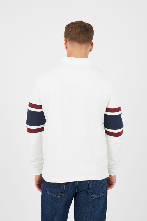 Brave Soul Sudadera cuello polo marfil