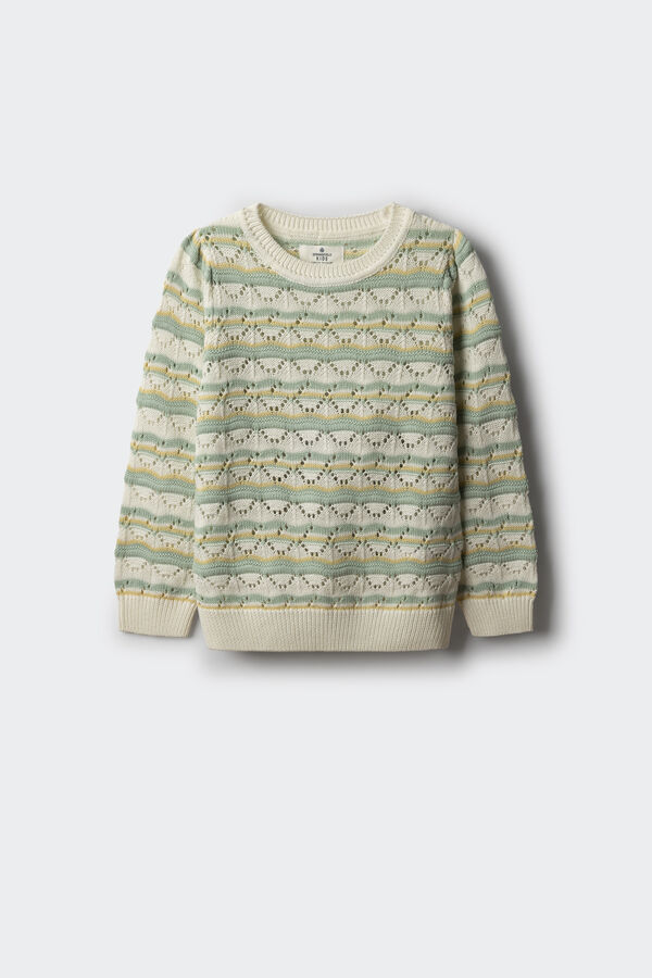 Springfield Kids Jersey rayas finas ni&ntilde;a verde