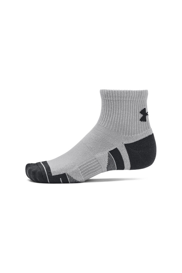 Under Armour Pacote com 3 meias cano curto masculinas cinzento