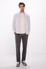 Springfield Cal&ccedil;a slim fit com microestrutura colorida cinzento