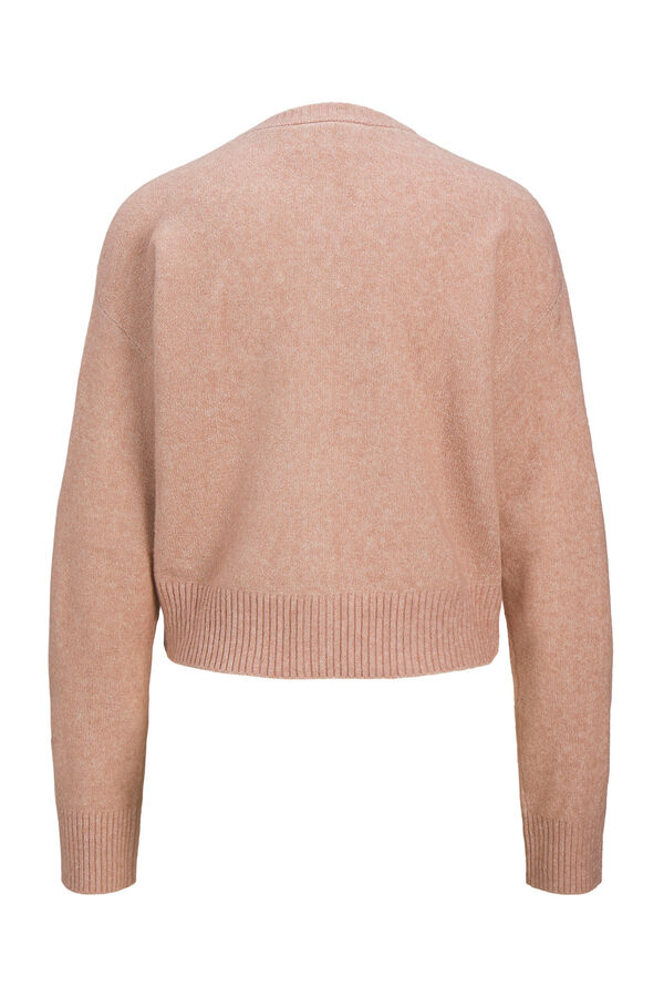 Jack & Jones Cardigan de malha com bot&otilde;es rosa