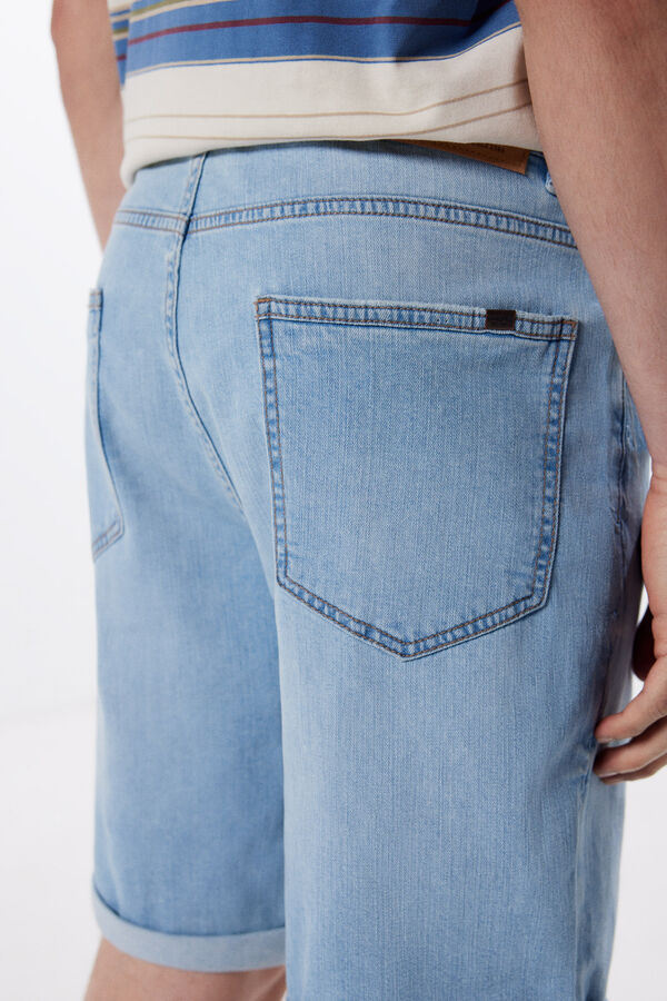 Springfield Bermuda vaquera regular ultra ligera azul