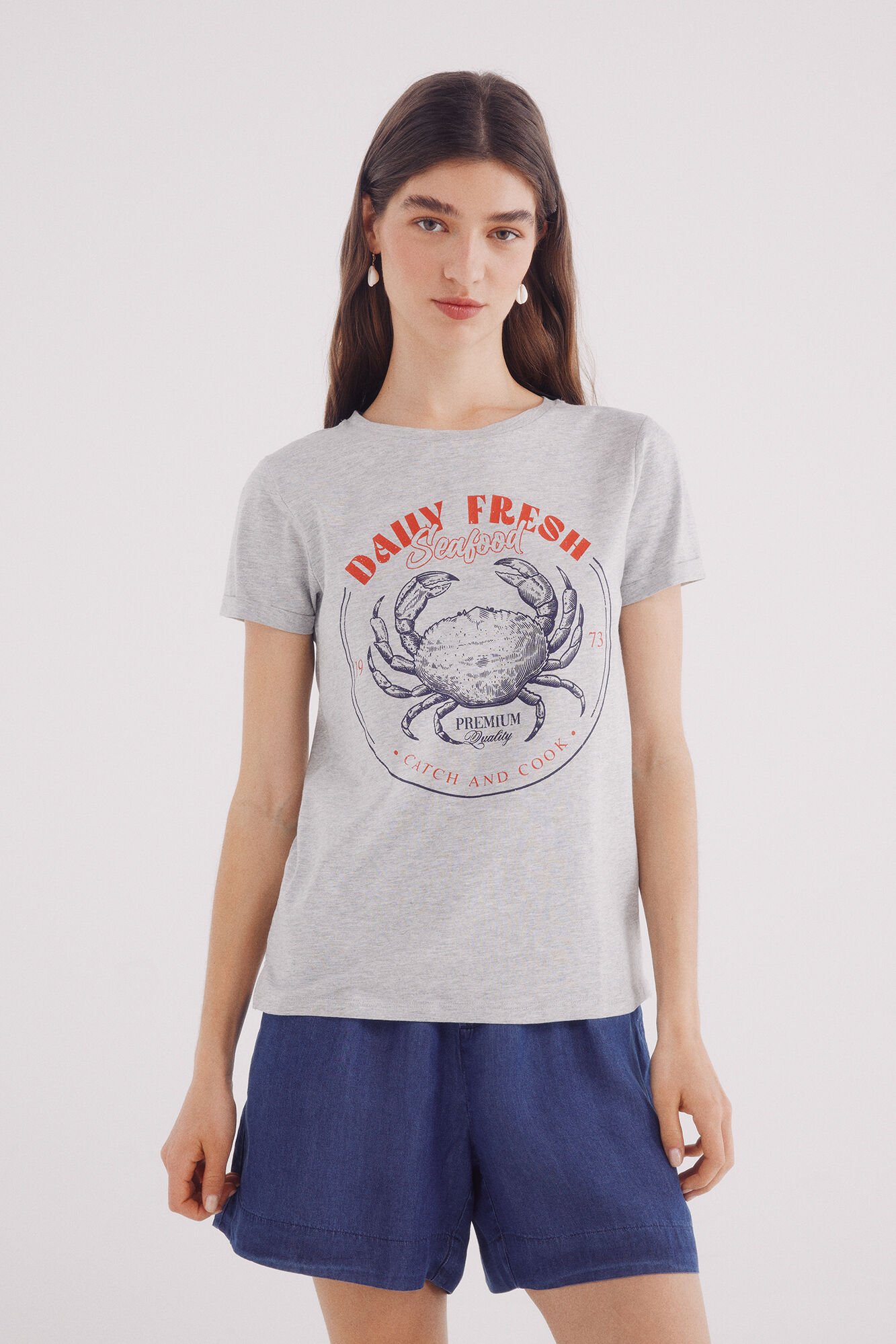 Springfield Camiseta "Daily fresh seafood"