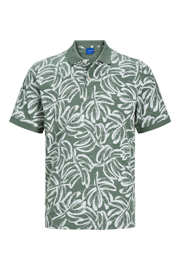 Jack & Jones Polo estampado manga corta verde