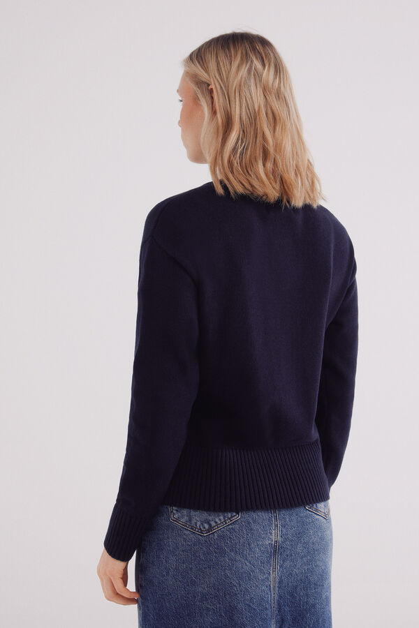 Springfield Jersey botones laterales algodón azul