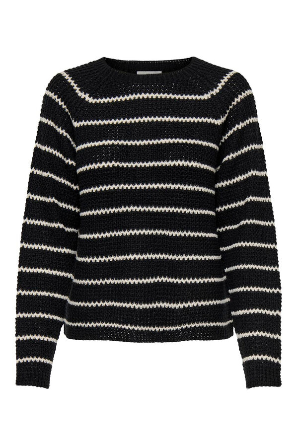 JDY Camisola &agrave;s riscas preto