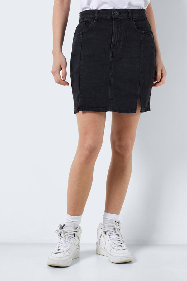 Noisy May Saia curta jeans preto