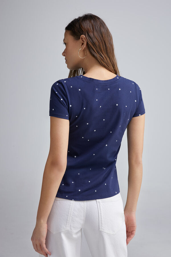 Springfield Camiseta estampada azul