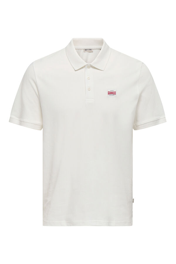 Only & Sons Polo com detalhe frontal branco