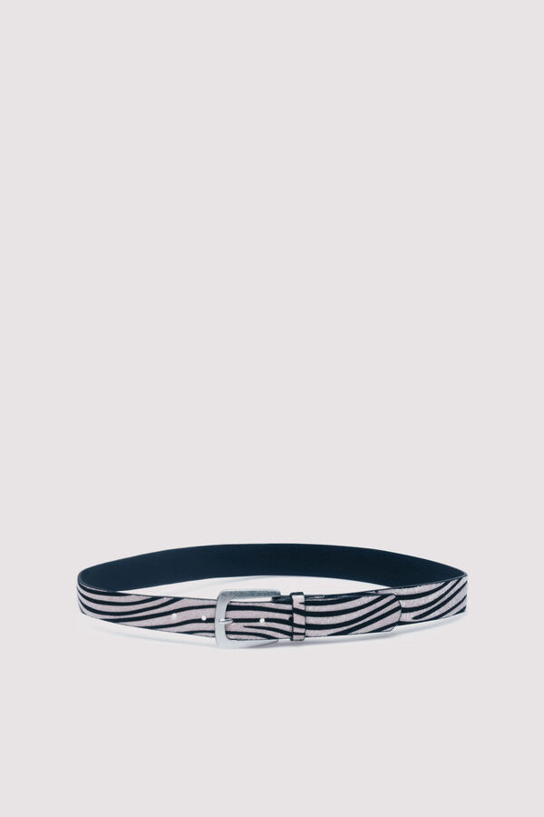 Springfield Cinto zebra m&eacute;dio preto