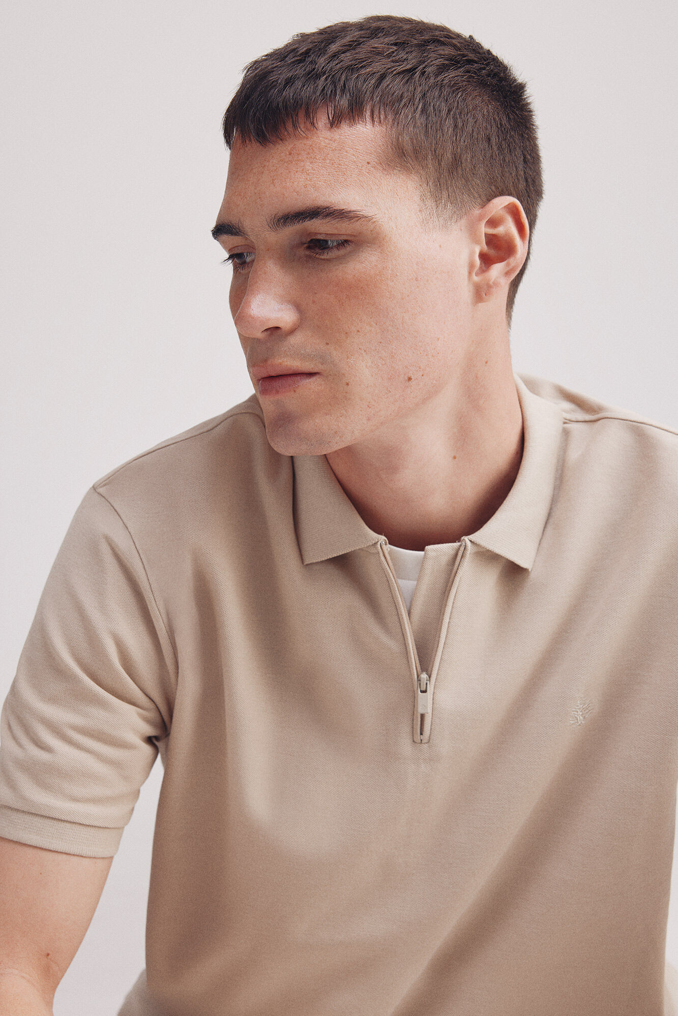 Springfield Polo piqu&eacute; cremallera regular fit