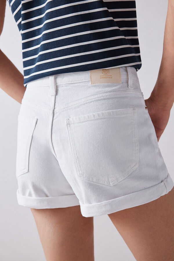 Springfield Shorts vaqueros básicos blanco