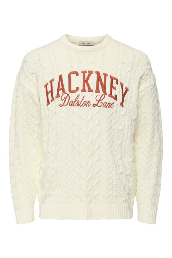 Only & Sons Jersey cuello redondo blanco