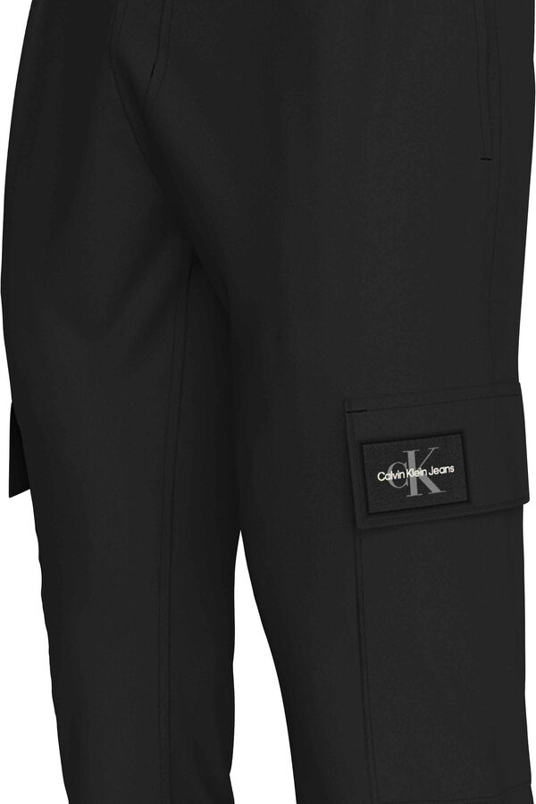 Calvin Klein Pantalón cargo skinny negro
