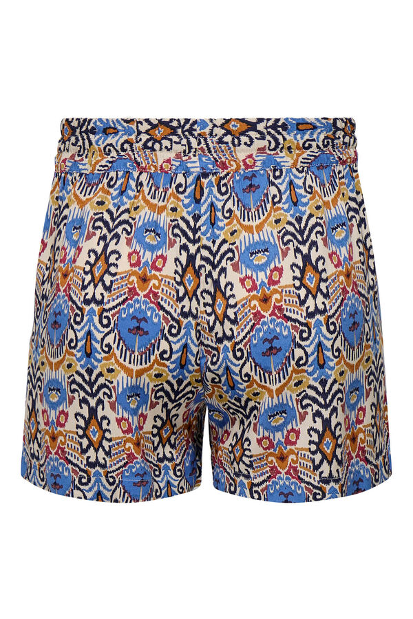 JDY Calções fluidos estampados bege