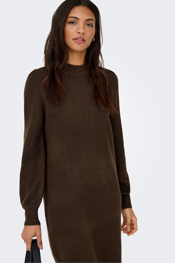 JDY Vestido curto de malha cru
