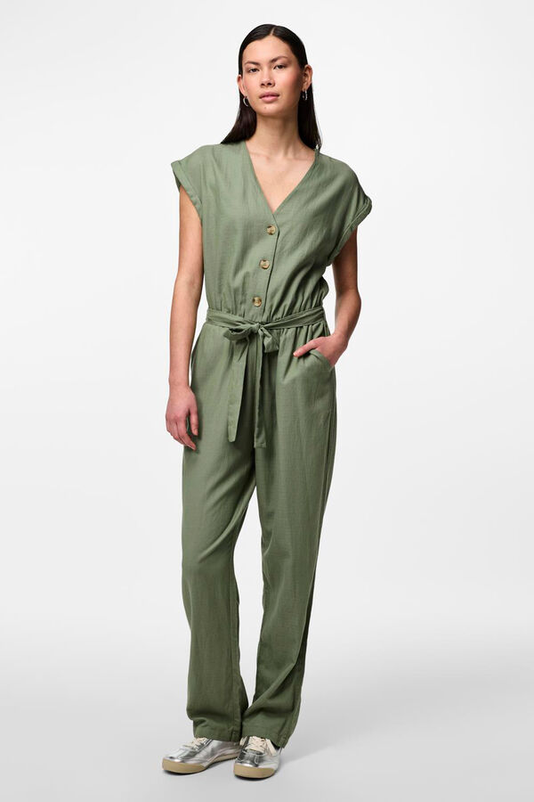 Pieces Mono largo sin mangas. verde