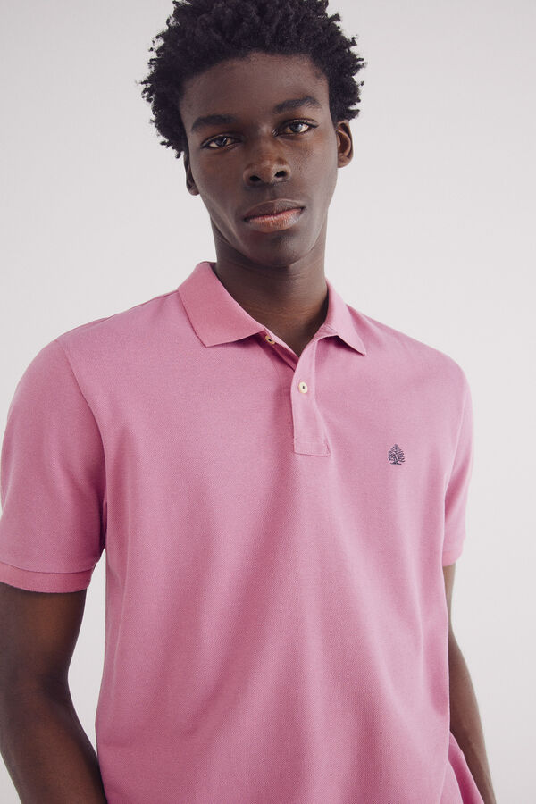 Springfield Polo piqu&eacute; b&aacute;sico regular fit rosa