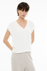 System Action Camiseta manga corta marfil