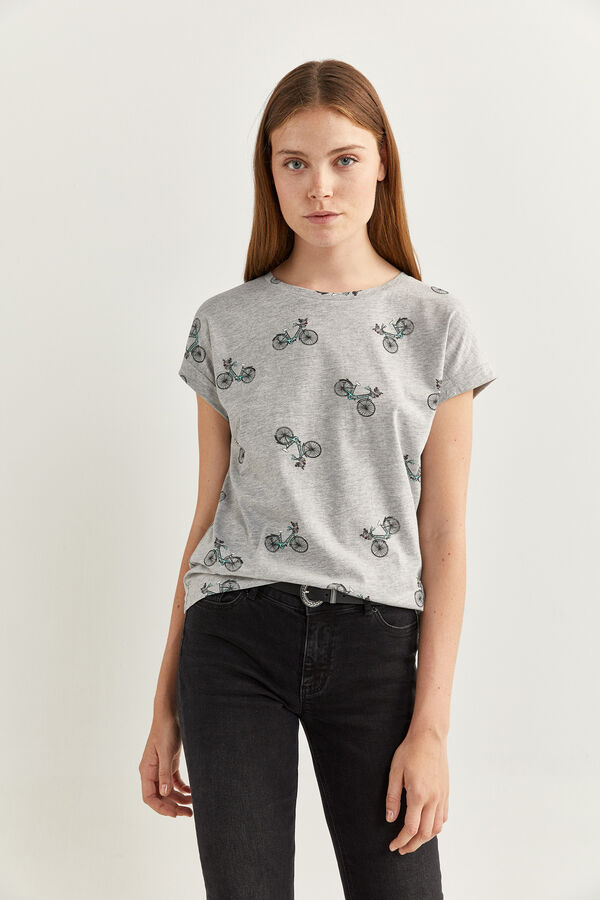 Springfield Camiseta Gráfica gris medio
