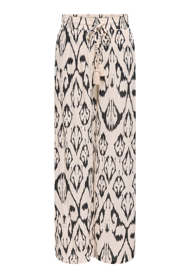 JDY Calças compridas largas castanho