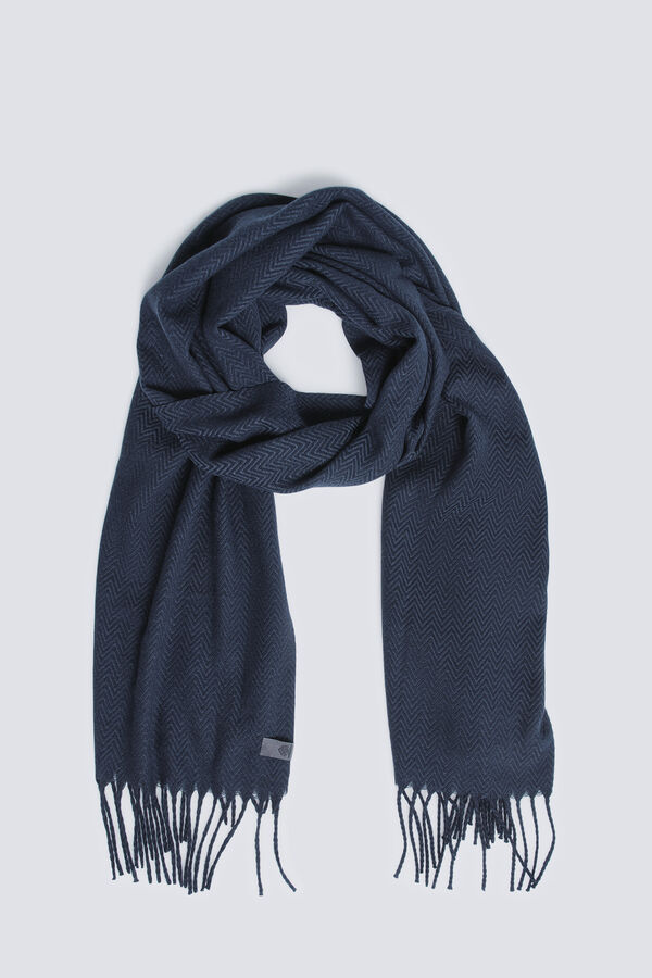 Springfield Bufanda gris espiga azul