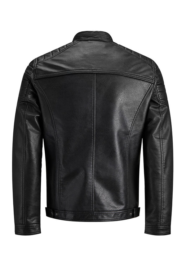 Jack & Jones Cazadora biker efecto piel negro