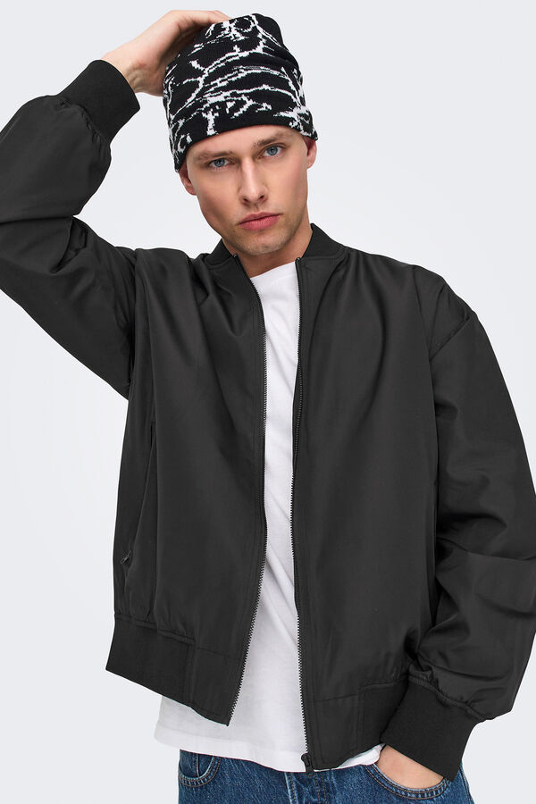 Only & Sons Herrenjacke im Bomberjacke. preto