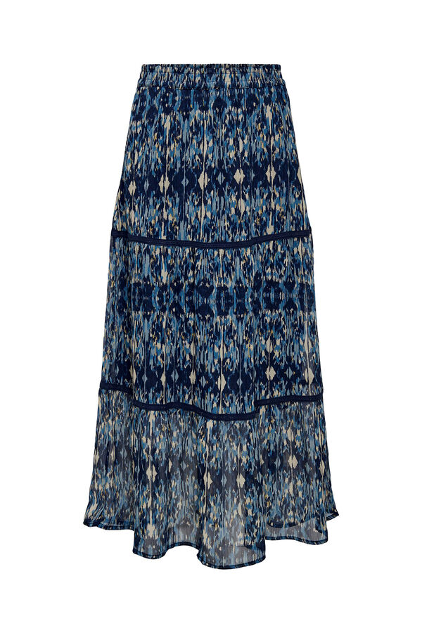 Only Falda larga estampada azul