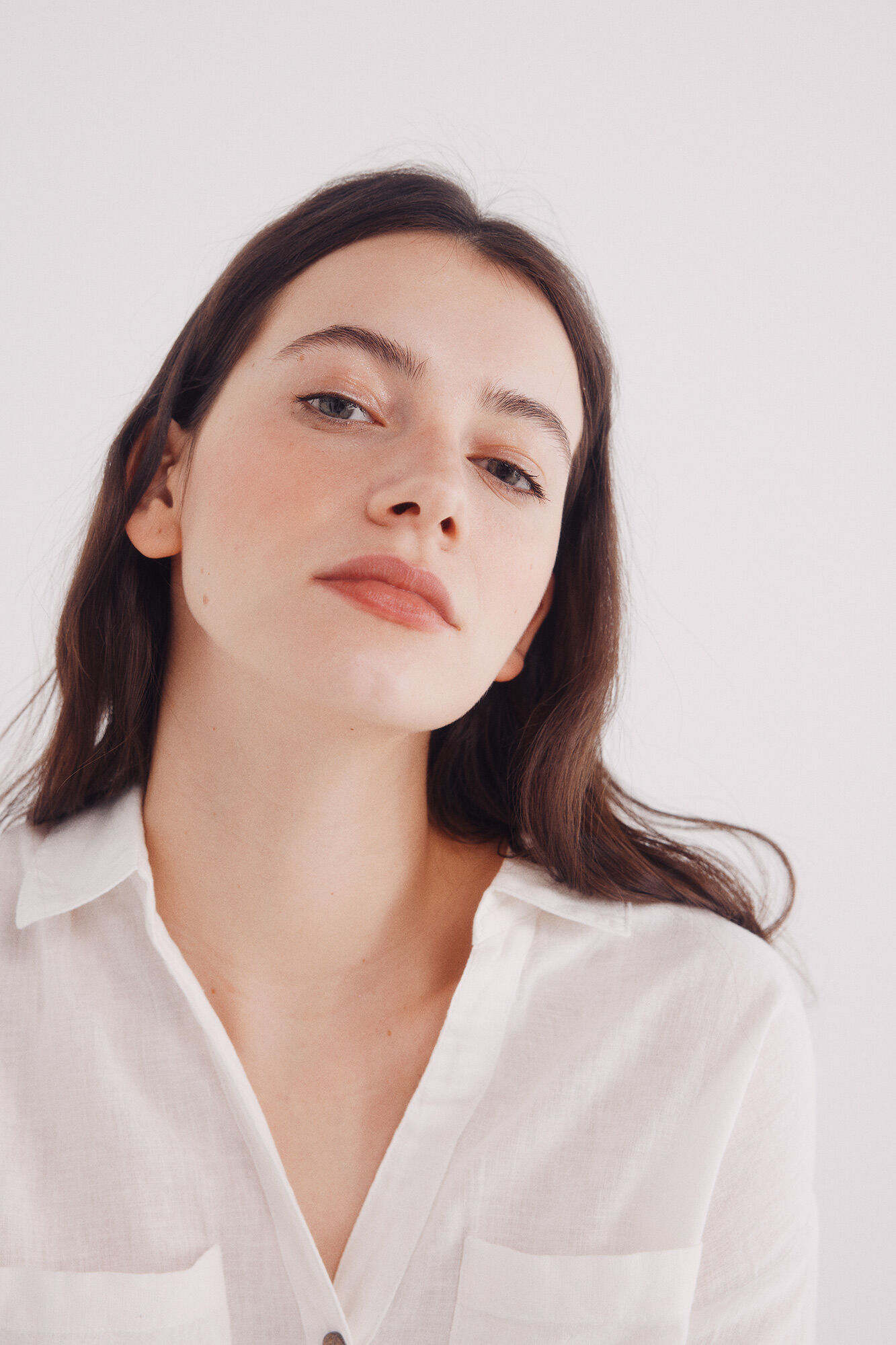 Springfield Camisa de linho de algod&atilde;o de manga curta