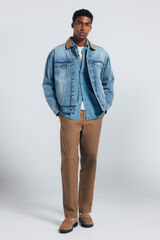 Springfield Pantal&oacute;n chino canvas straight fit beige