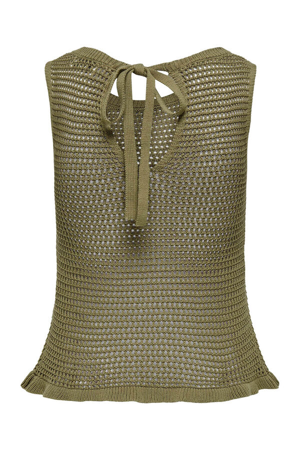 JDY Top de malha rendilhada verde