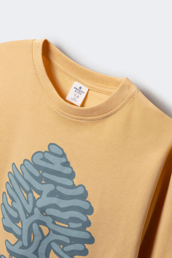 Springfield Kids Camiseta manga comprida &aacute;rvore amarela para meninos amarelo