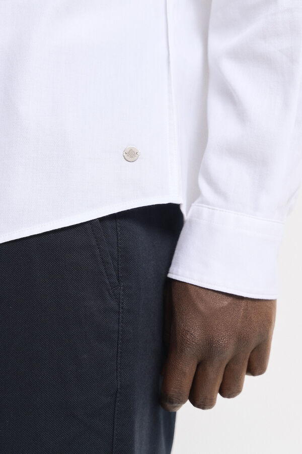 Springfield Camisa social bicolor branco