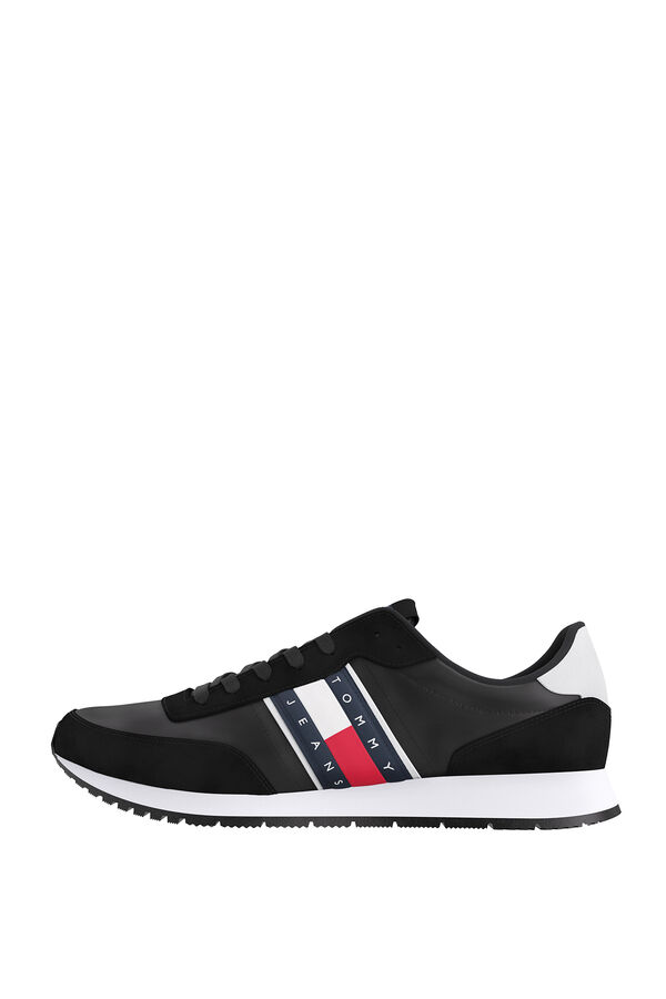Tommy Jeans Runner Tommy Jeans de hombre con bandera negro