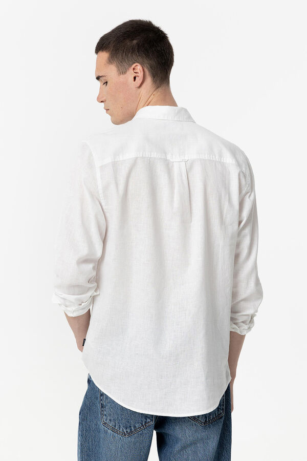 Tiffosi Camisa Regular Fit Linho branco