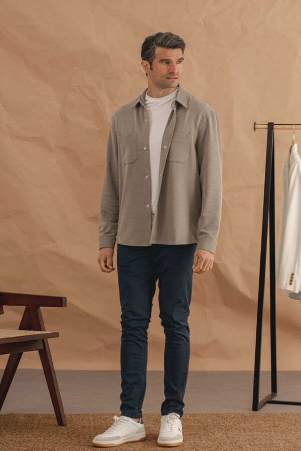 Celopman Sobrecamisa Punto beige