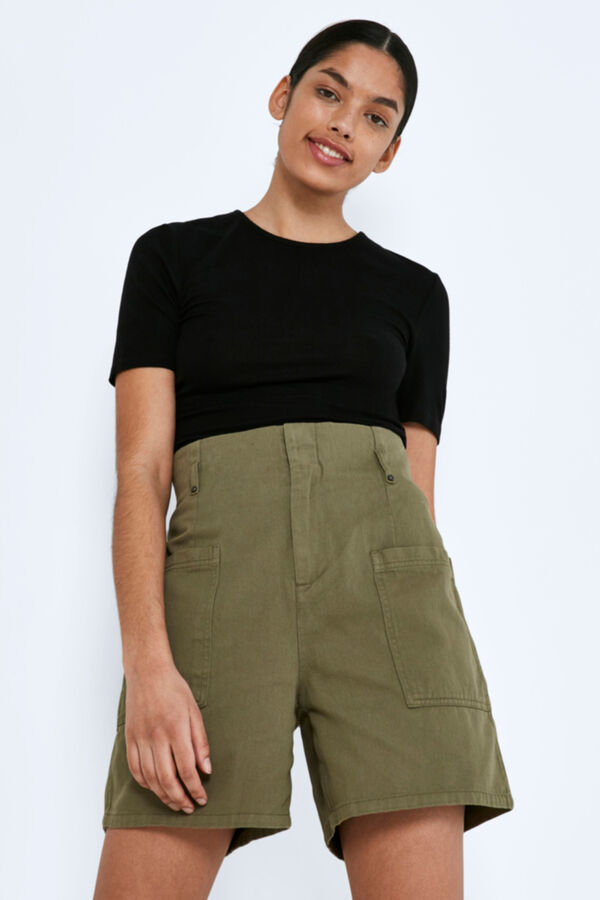 Springfield Pantalones cortos de algodón verde