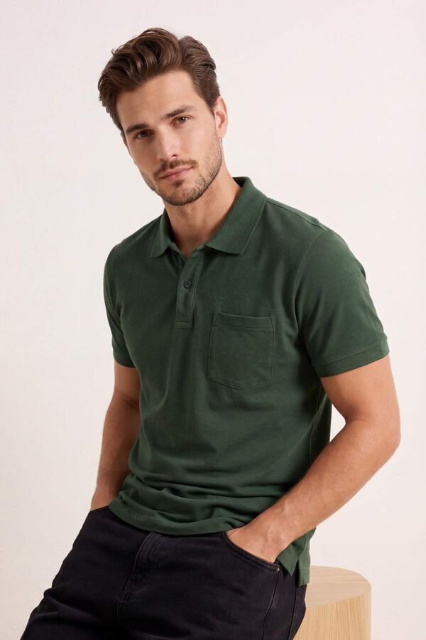 Trendyol Polo de manga curta regular estampado