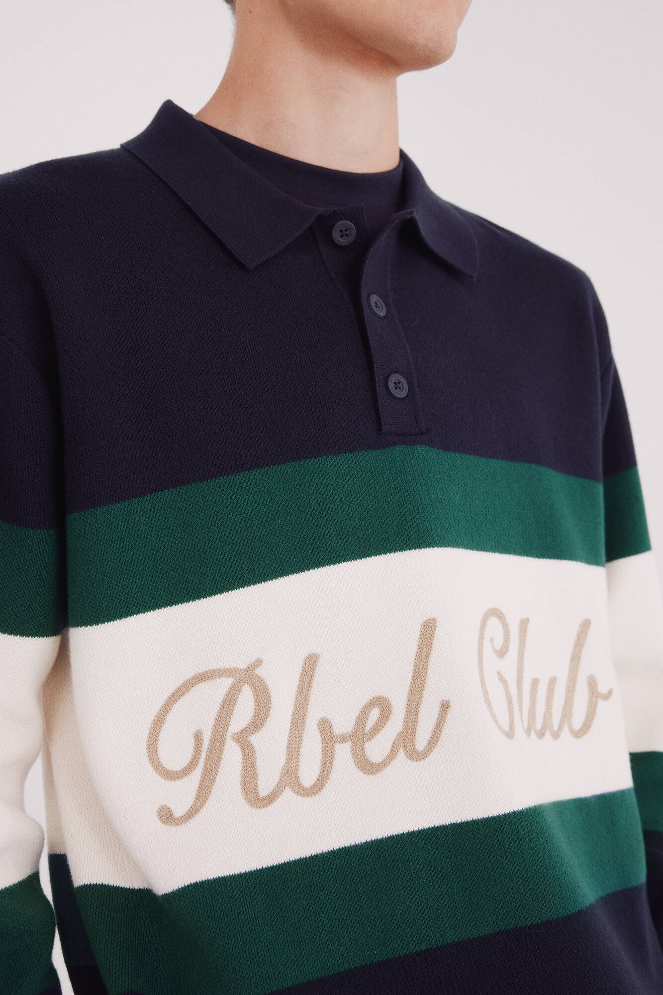 Springfield Jersey cuello polo texto bordado