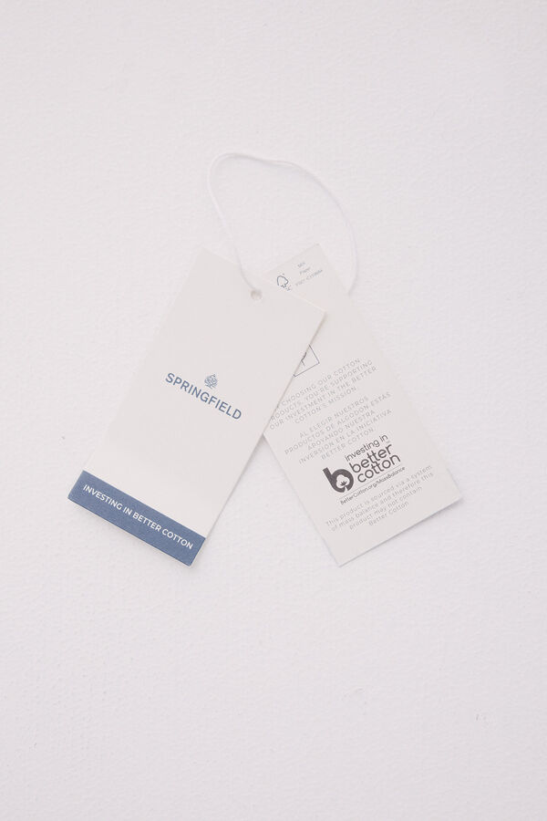 Springfield Camisa manga corta estructura bicolor fucsia