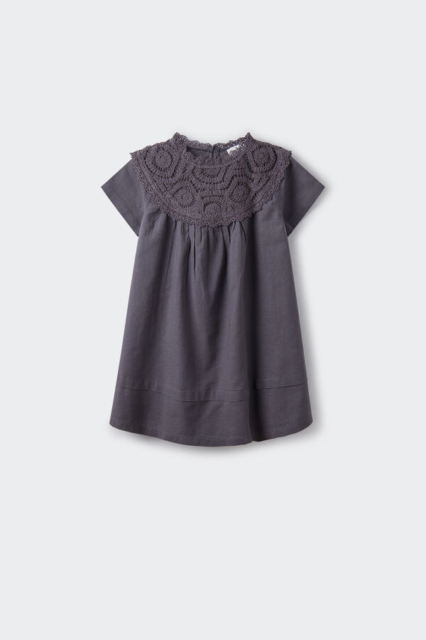 Springfield Kids Vestido colar crochet menina cinzento