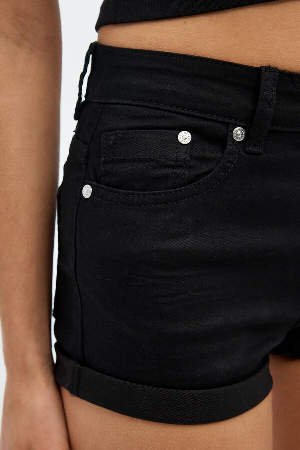 Inside Calções Corte Médio Bainha com Roda preto