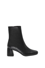 Only Botines de polipiel con tac&oacute;n cuadrado negro