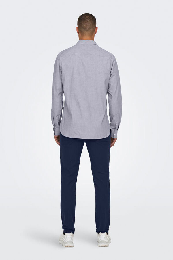 Only & Sons Camisa de hombre slim fit azul