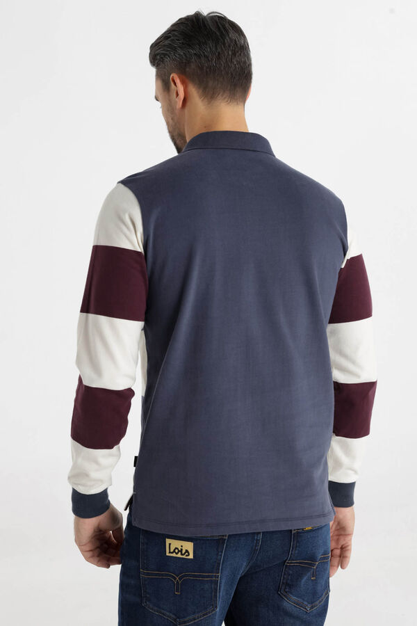 Lois Polo Manga Larga azul