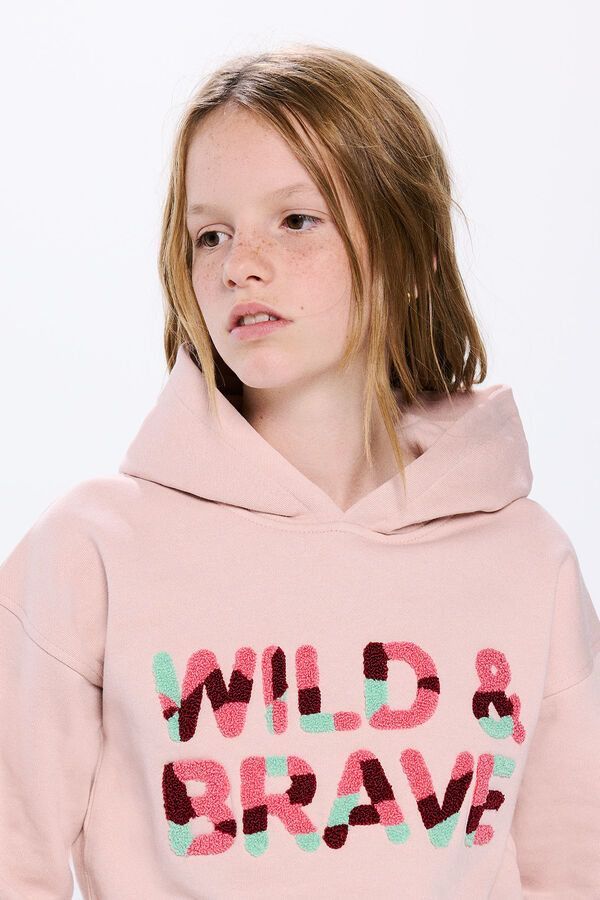Springfield Kids Sudadera Wild & Brave ni&ntilde;a rosa