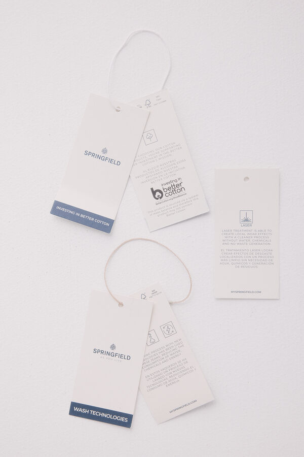 Springfield Bermuda vaquera b&aacute;sica negra slim fit negro