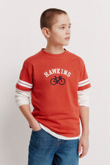 Springfield Kids T-shirt de manga curta &agrave;s riscas para menino vermelho